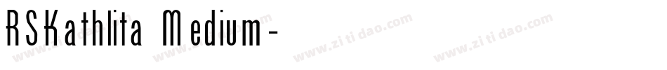 RSKathlita Medium字体转换